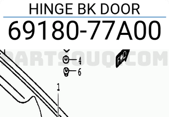 Suzuki 6918077A00 HINGE BK DOOR