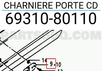 Suzuki 6931080110 CHARNIERE PORTE CD