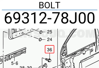 Suzuki 6931278J00 BOLT