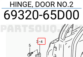 Suzuki 6932065D00 HINGE, DOOR NO.2