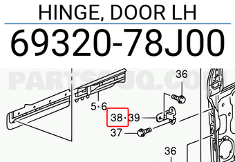 Suzuki 6932078J00 HINGE, DOOR LH