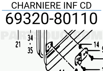 Suzuki 6932080110 CHARNIERE INF CD