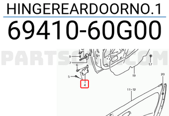 Suzuki 6941060G00 HINGEREARDOORNO.1
