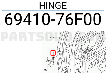 Suzuki 6941076F00 HINGE