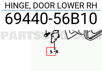 Suzuki 6944056B10 HINGE, DOOR LOWER RH