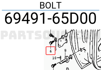Suzuki 6949165D00 BOLT