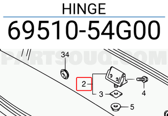 Suzuki 6951054G00 HINGE