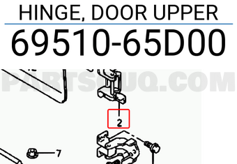 Suzuki 6951065D00 HINGE, DOOR UPPER