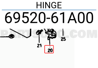 Suzuki 6952061A00 HINGE