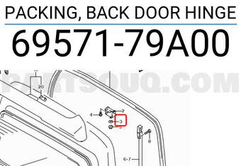 Suzuki 6957179A00 PACKING, BACK DOOR HINGE