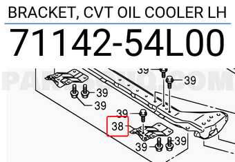 Suzuki 7114254L00 BRACKET, CVT OIL COOLER LH