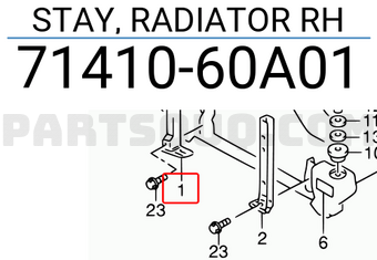 Suzuki 7141060A01 STAY, RADIATOR RH