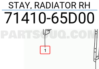 Suzuki 7141065D00 STAY, RADIATOR RH