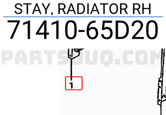 Suzuki 7141065D20 STAY, RADIATOR RH