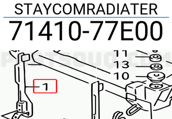 Suzuki 7141077E00 STAYCOMRADIATER