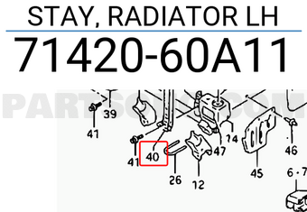 Suzuki 7142060A11 STAY, RADIATOR LH