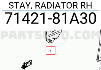 Suzuki 7142181A30 STAY, RADIATOR RH