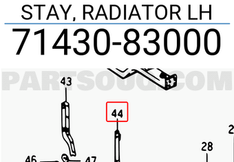 Suzuki 7143083000 STAY, RADIATOR LH