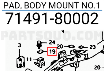Suzuki 7149180002 PAD, BODY MOUNT NO.1