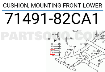 Suzuki 7149182CA1 CUSHION, MOUNTING FRONT LOWER