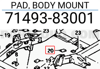 Suzuki 7149383001 PAD, BODY MOUNT