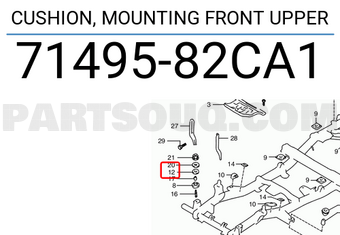 Suzuki 7149582CA1 CUSHION, MOUNTING FRONT UPPER