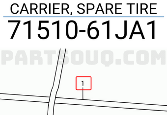Suzuki 7151061JA1 CARRIER, SPARE TIRE