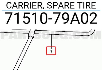 Suzuki 7151079A02 CARRIER, SPARE TIRE