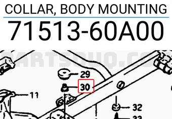 Suzuki 7151360A00 COLLAR, BODY MOUNTING