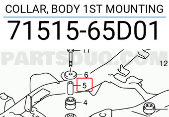 Suzuki 7151565D01 COLLAR, BODY 1ST MOUNTING
