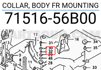 Suzuki 7151656B00 COLLAR, BODY FR MOUNTING