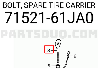 Suzuki 7152161JA0 BOLT, SPARE TIRE CARRIER