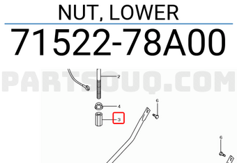 Suzuki 7152278A00 NUT, LOWER