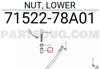 Suzuki 7152278A01 NUT, LOWER