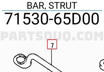 Suzuki 7153065D00 BAR, STRUT