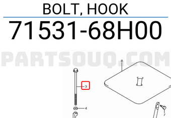Suzuki 7153168H00 BOLT, HOOK