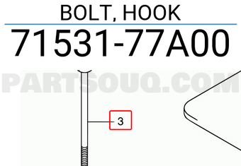 Suzuki 7153177A00 BOLT, HOOK