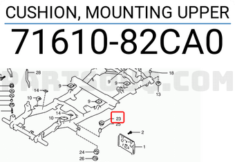 Suzuki 7161082CA0 CUSHION, MOUNTING UPPER