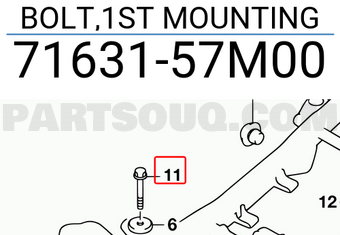 Suzuki 7163157M00 BOLT,1ST MOUNTING