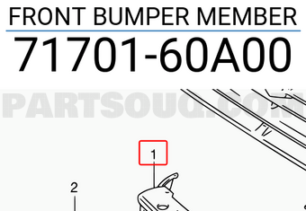 Suzuki 7170160A00 FRONT BUMPER MEMBER