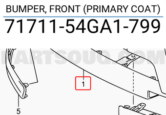 Suzuki 7171154GA1799 BUMPER, FRONT (PRIMARY COAT)