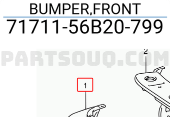Suzuki 7171156B20799 BUMPER,FRONT