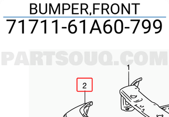 Suzuki 7171161A60799 BUMPER,FRONT