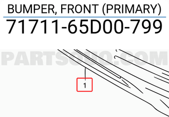 Suzuki 7171165D00799 BUMPER, FRONT (PRIMARY)
