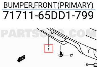 Suzuki 7171165DD1799 BUMPER,FRONT(PRIMARY)