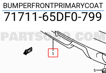 Suzuki 7171165DF0799 BUMPERFRONTPRIMARYCOAT