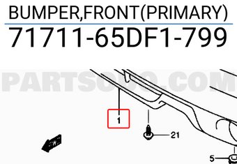 Suzuki 7171165DF1799 BUMPER,FRONT(PRIMARY)