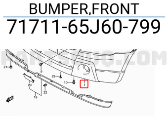 Suzuki 7171165J60799 BUMPER,FRONT