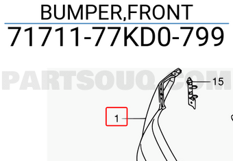 Suzuki 7171177KD0799 BUMPER,FRONT
