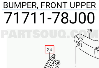 Suzuki 7171178J00 BUMPER, FRONT UPPER